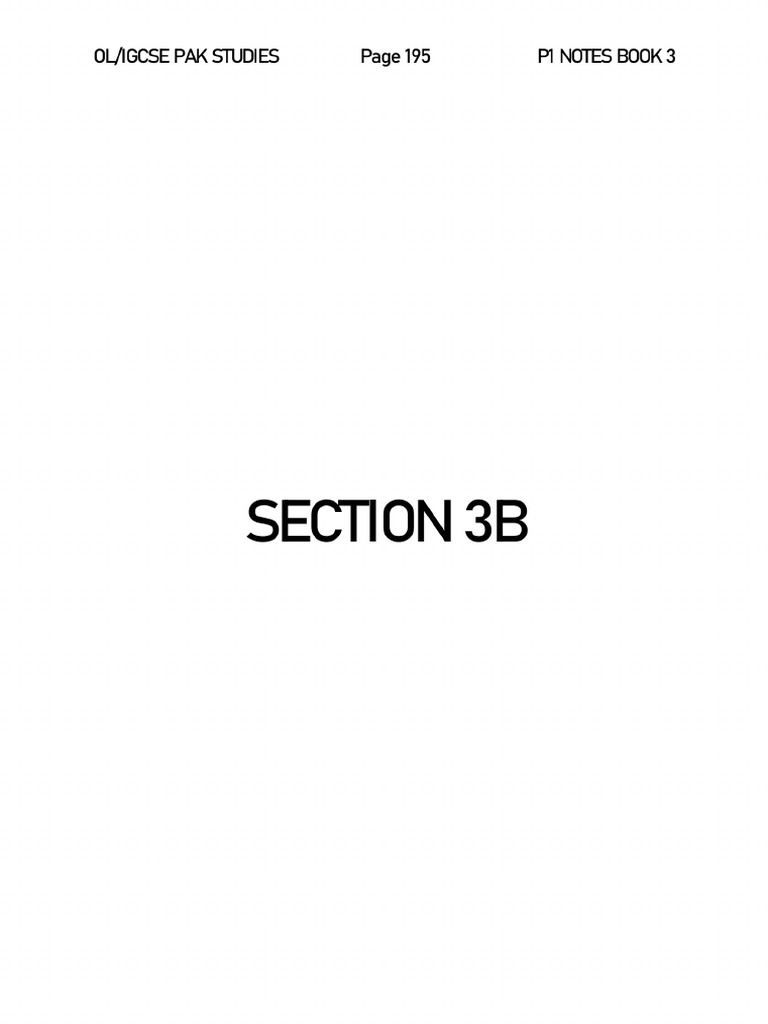 Section 3B Notes | PDF