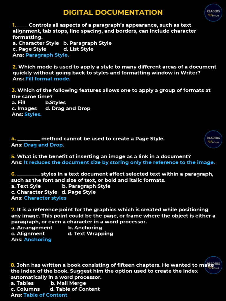 Most Imp. 100 Mcqs Class 10 It | PDF | Relational Database | Databases