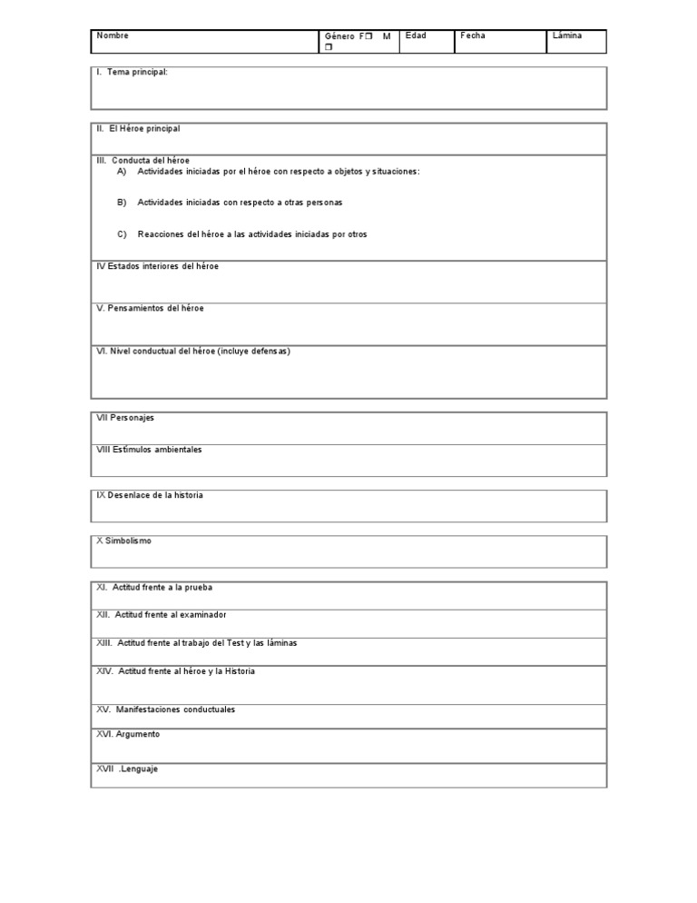 Análisis del Test de Apercepción Temática | PDF