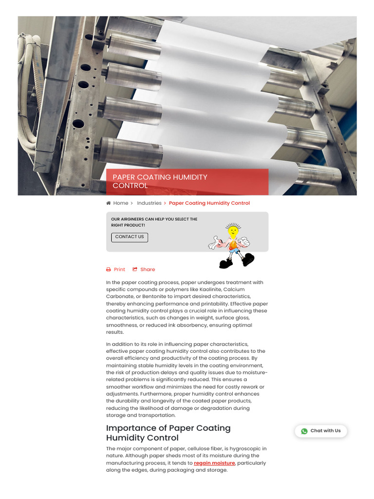 Paper Coating Humidity Control | PDF | Humidity | Paper