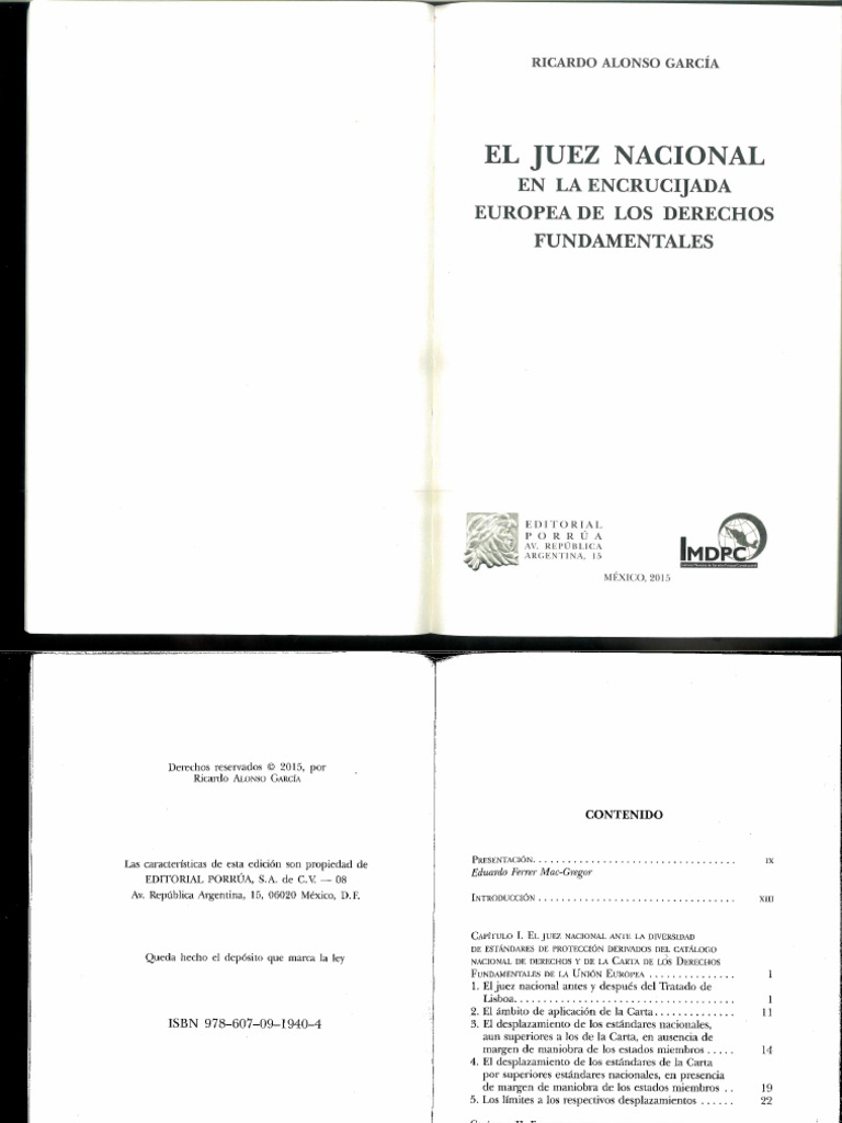 El Juez Nacional en La Encrucijada Europea de Los Derechos ...