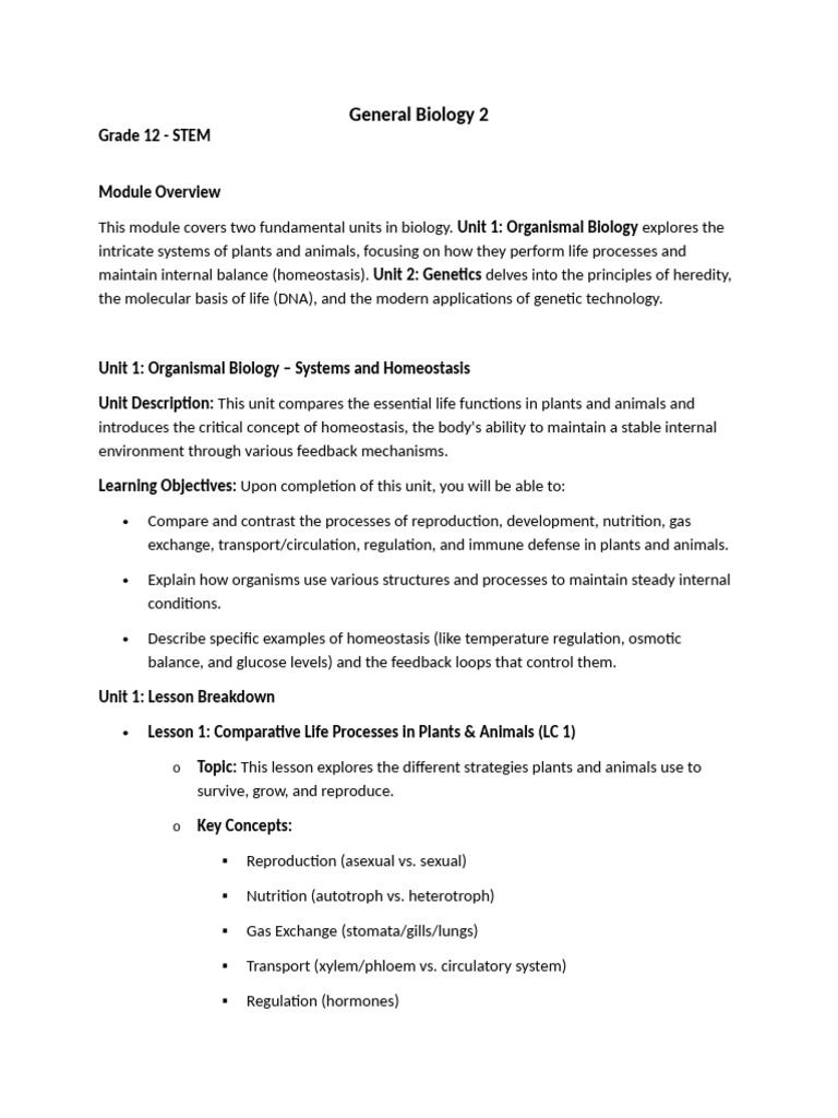 General Biology 2 Module | PDF | Dominance (Genetics) | Genetics