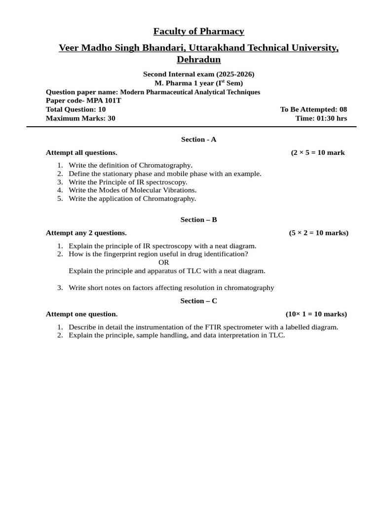 M. PHARM 2nd | PDF