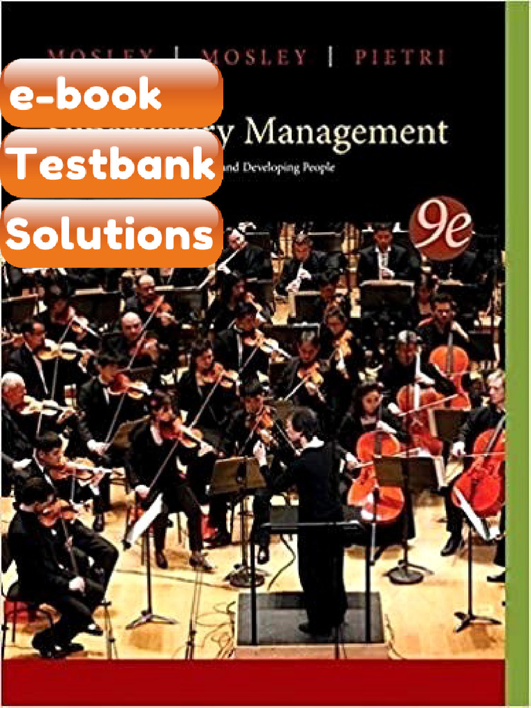 Testbank Supervisory Management 9th Edition by Donald C Mosley Fast ...