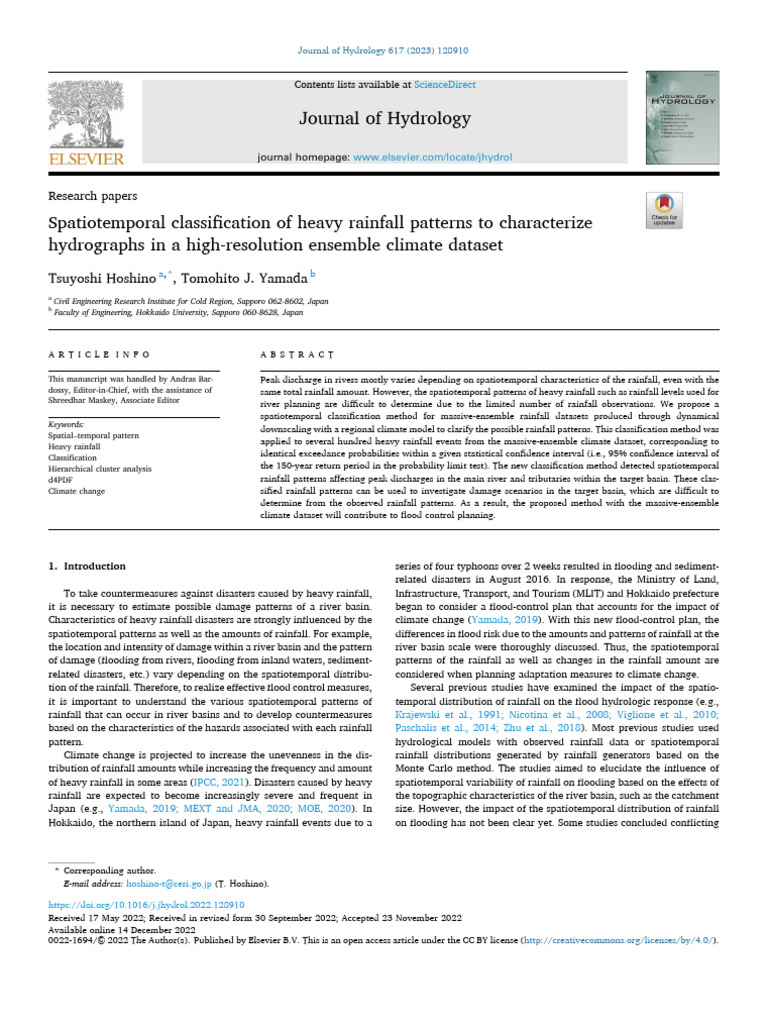 Spatiotemporal Classification of Heavy Rainfall Patterns | PDF ...
