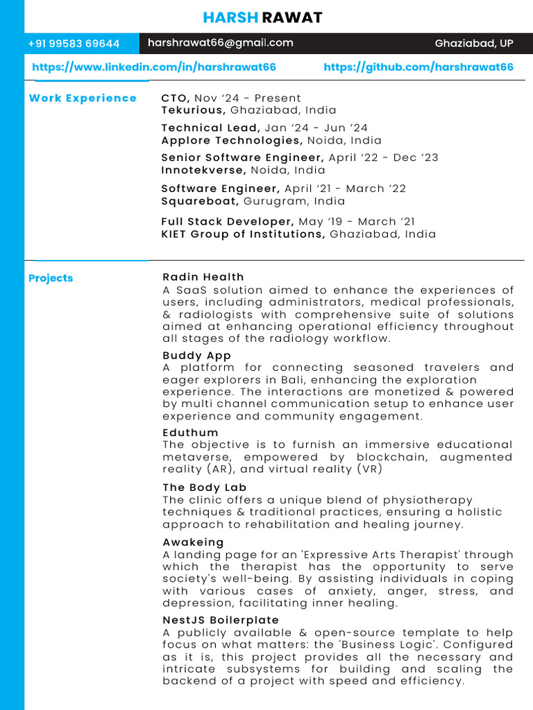 Corporate Profile Harsh Rawat | PDF | Data Management Software | Databases