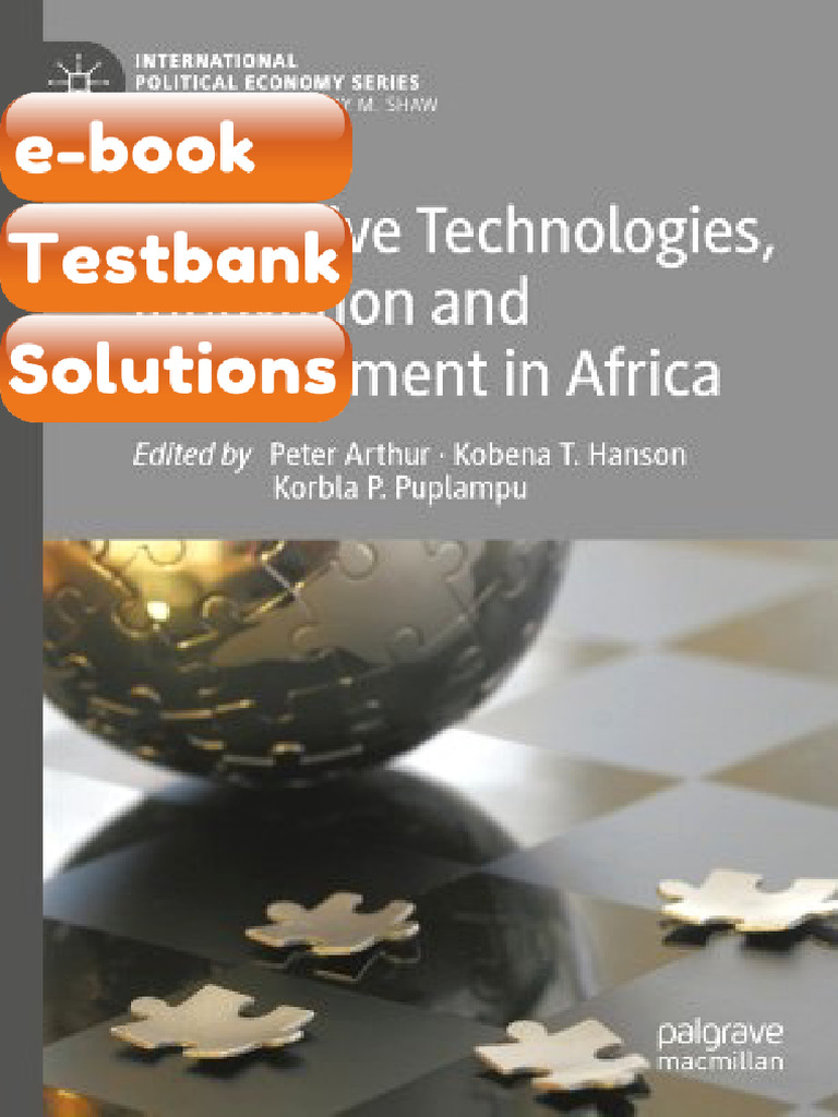 Testbank Disruptive Technologies Innovation and Development in Africa ...