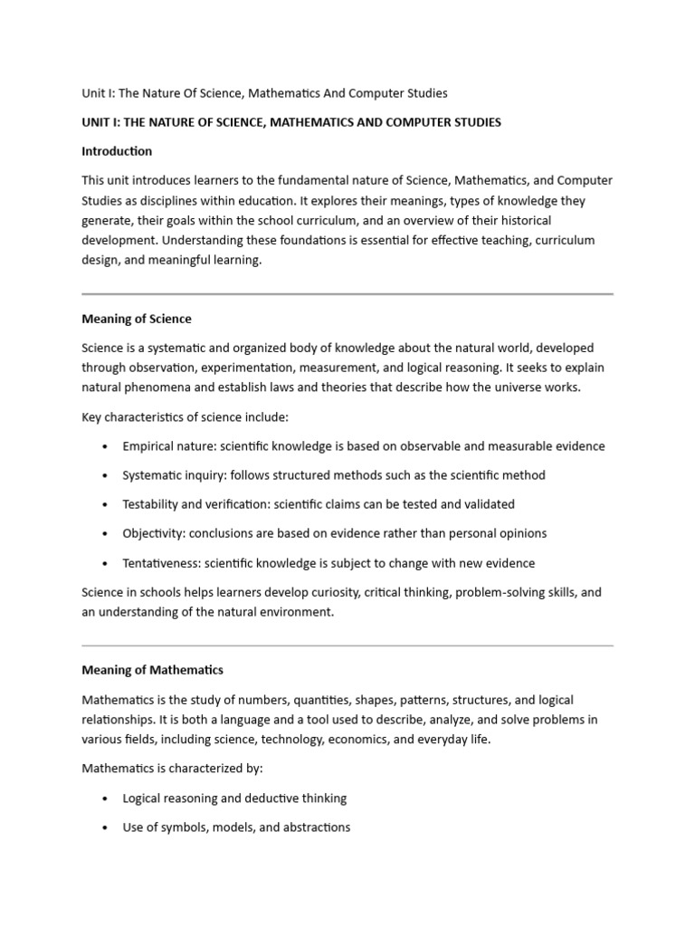 Introduction To Mathematics, Computer Science Education | PDF ...