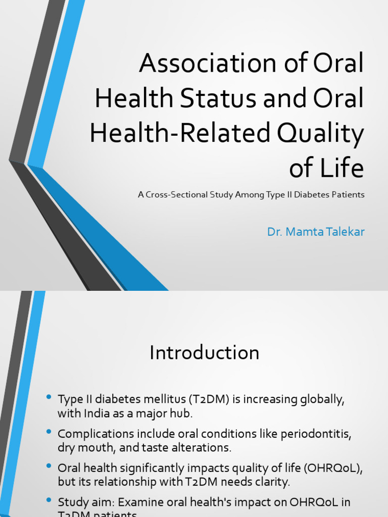 Oral Health Quality of Life Presentation | PDF