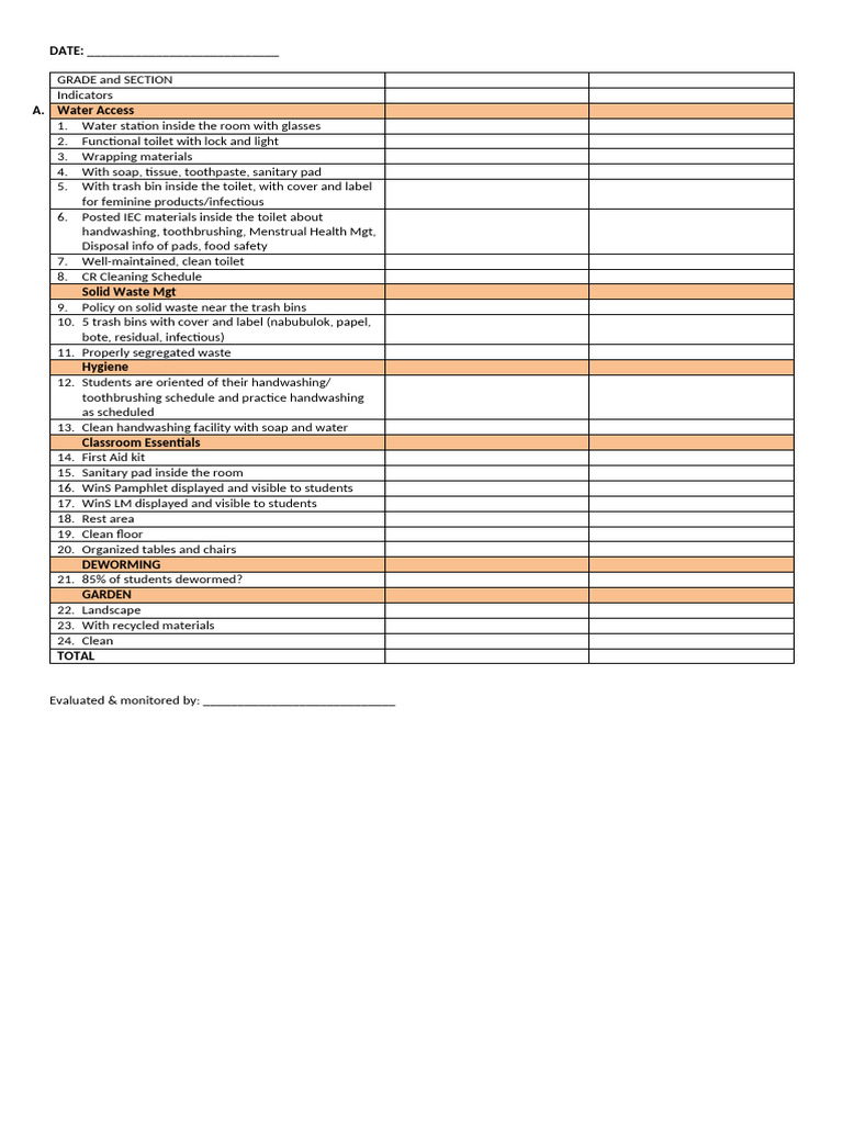 Wins Checklist Oct 2025 | PDF
