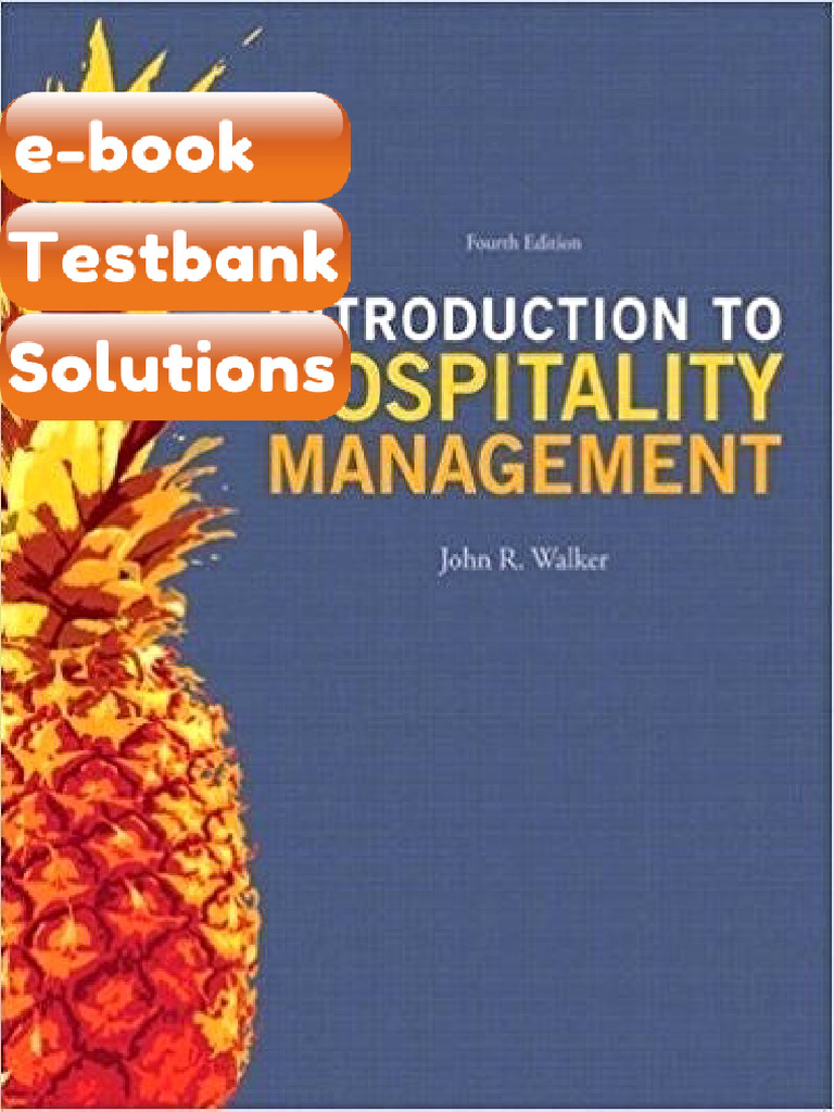 Testbank Introduction To Hospitality Management 4th Edition Fast Download | PDF | Subscription ...