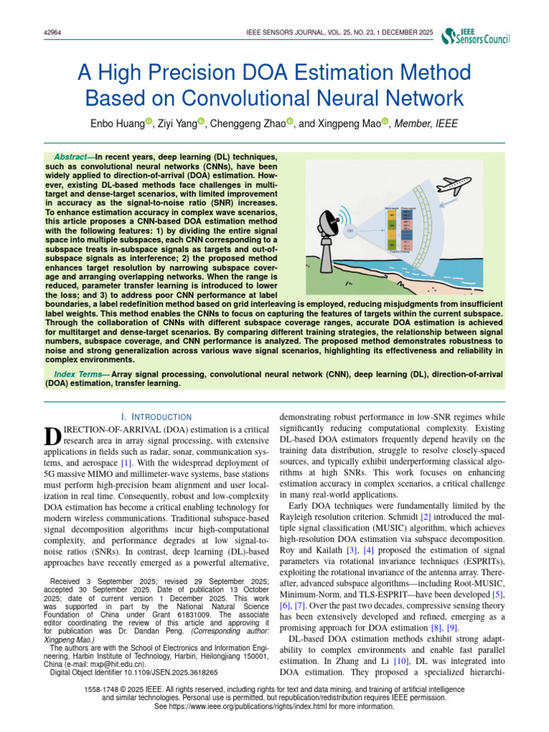 A High Precision DOA Estimation Method Based On Convolutional Neural ...