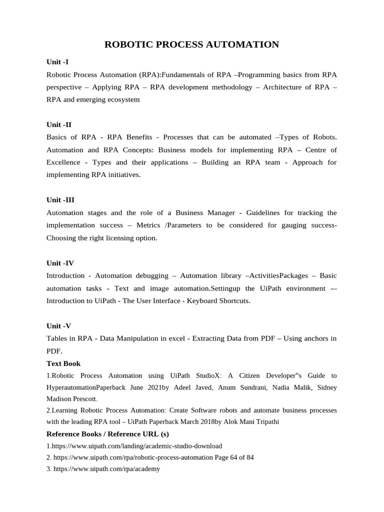 Robotic Process Automation | PDF | Automation | Robotics