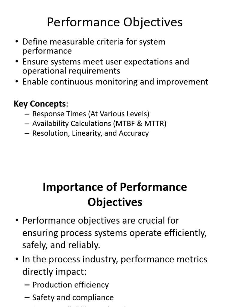 Chapter 4-Performance Objectives Ver1 | PDF | Reliability Engineering ...