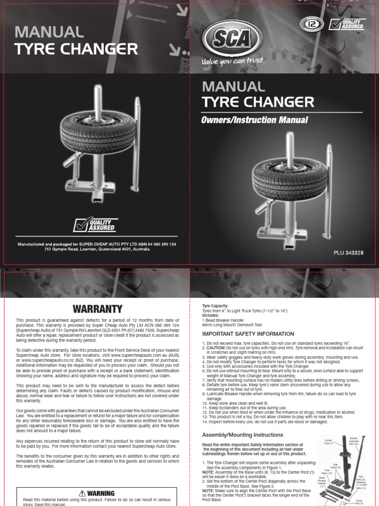 Manual Tire Change Manual | PDF | Tire | Nut (Hardware) - Wet Asphalt Tire Change Instructions