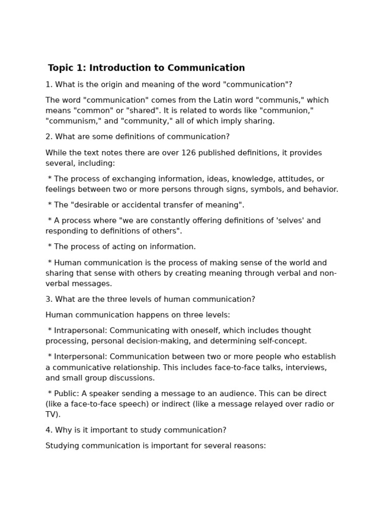 AQ Coms 101 | PDF | Communication | Nonverbal Communication