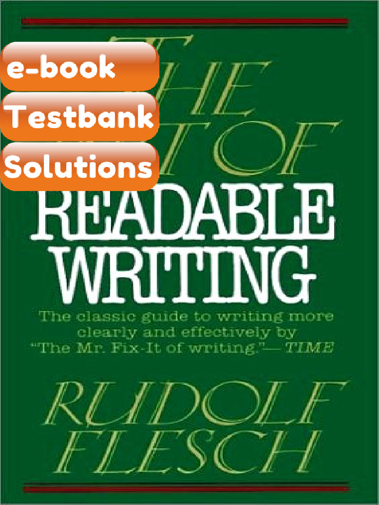 Testbank The Art of Readable Writing Fast Download | PDF | Subscription ...