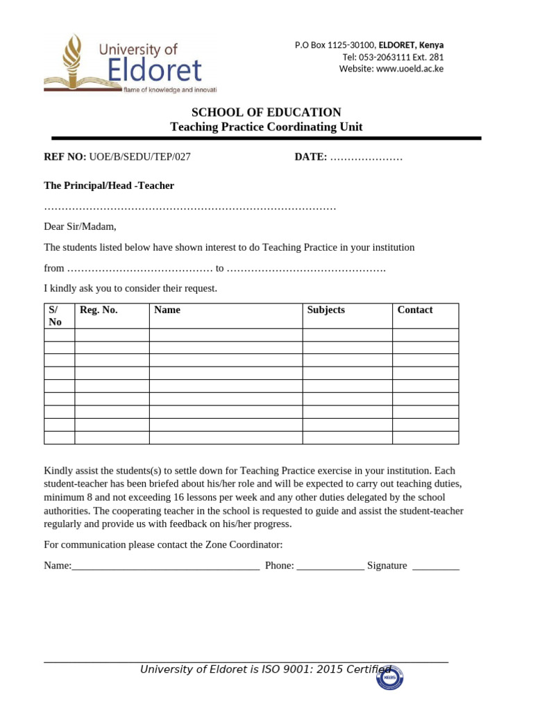 TP Posting Letter 2025-2026 | PDF