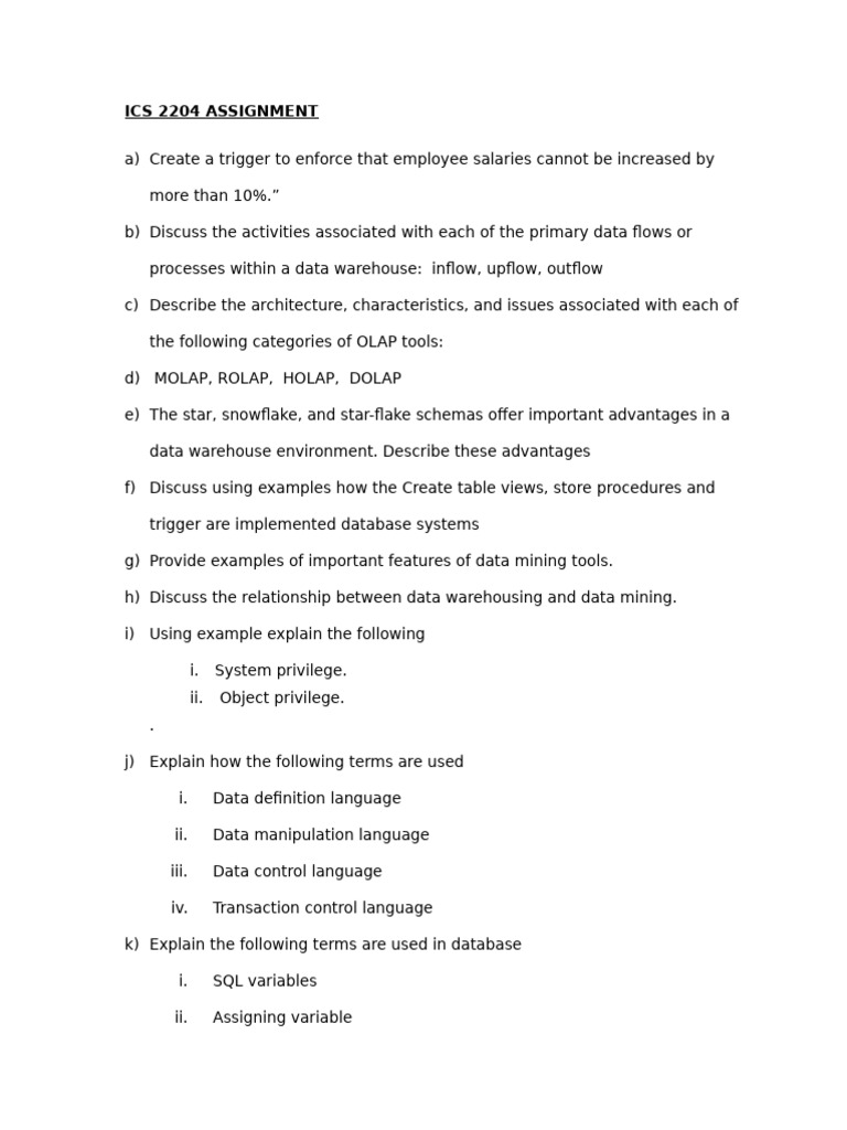 Ics 2204 Assignment Dec | PDF