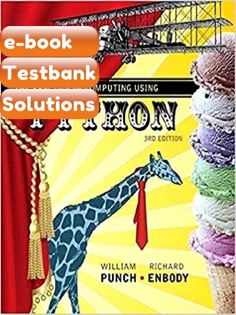 Testbank Practice of Computing Using Python The 3rd Edition Ebook ...