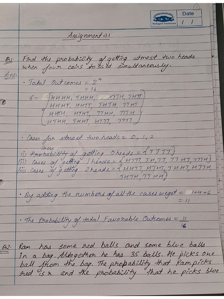 P&S Assignment 1 | PDF