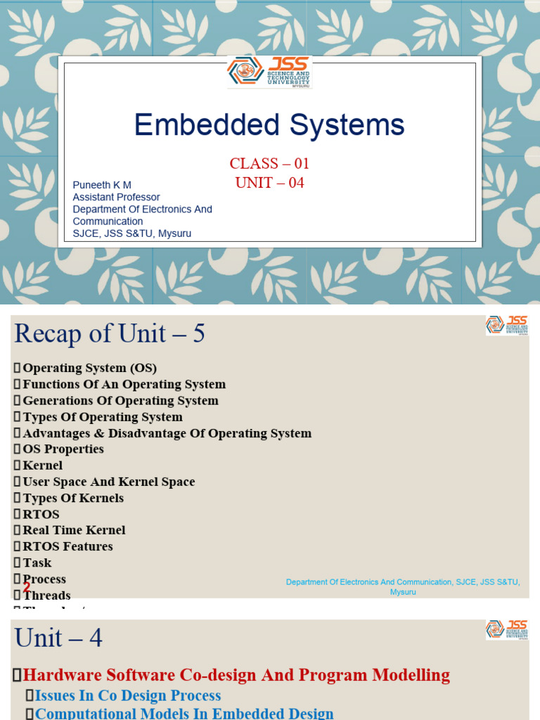 Class - 1 Unit 4 | PDF | Operating System | Process (Computing)