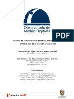 Análisis de Comentarios en Facebook Sobre Resultadospreliminares de La Elección Presidencial