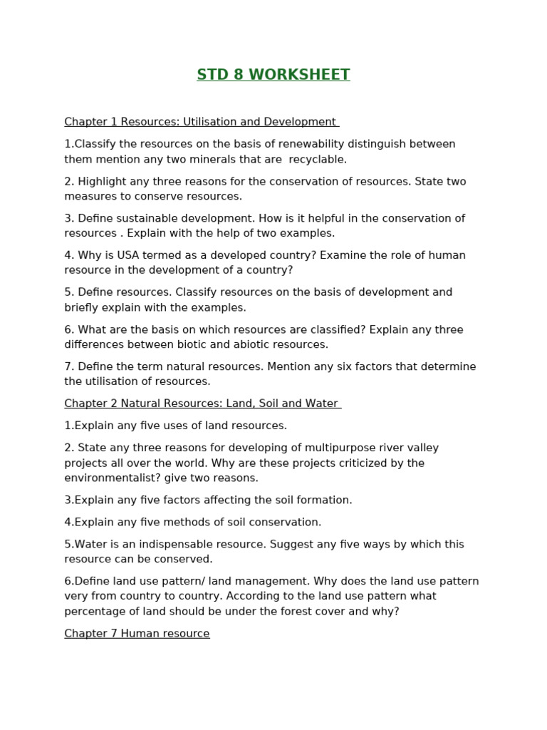 STD 8 Annual Worksheet-2 | PDF | Government Of India | British Raj
