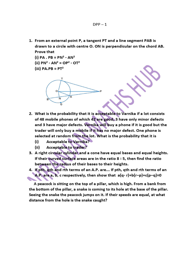 DPP - 1 | PDF