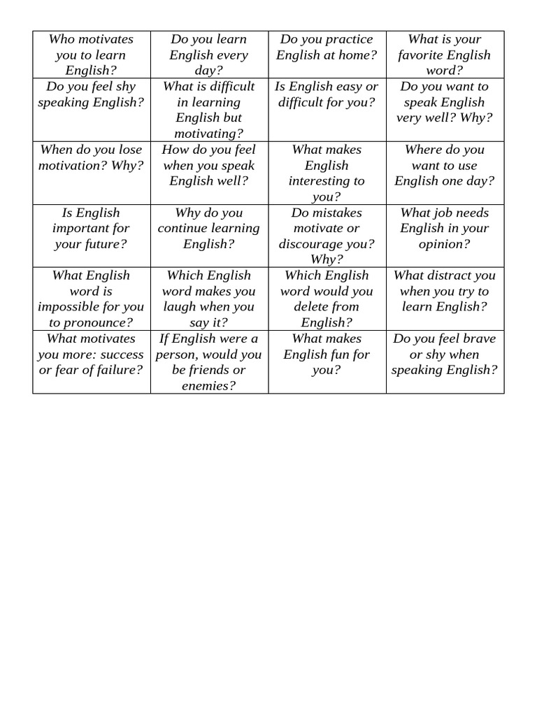 English Question English Club | PDF