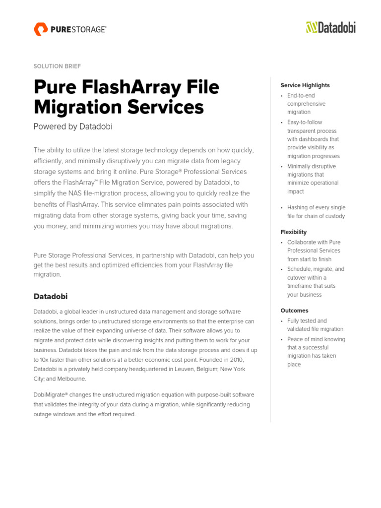 SB Pure Flasharray File Migration Services | PDF | License ...