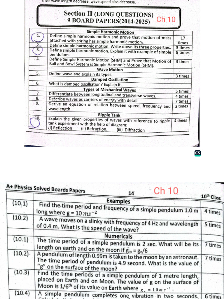 Physics Long Questions 10th Class | PDF