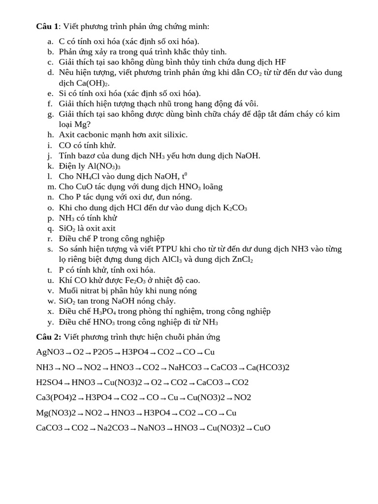 T NG H P Ôn HK1 H11 | PDF
