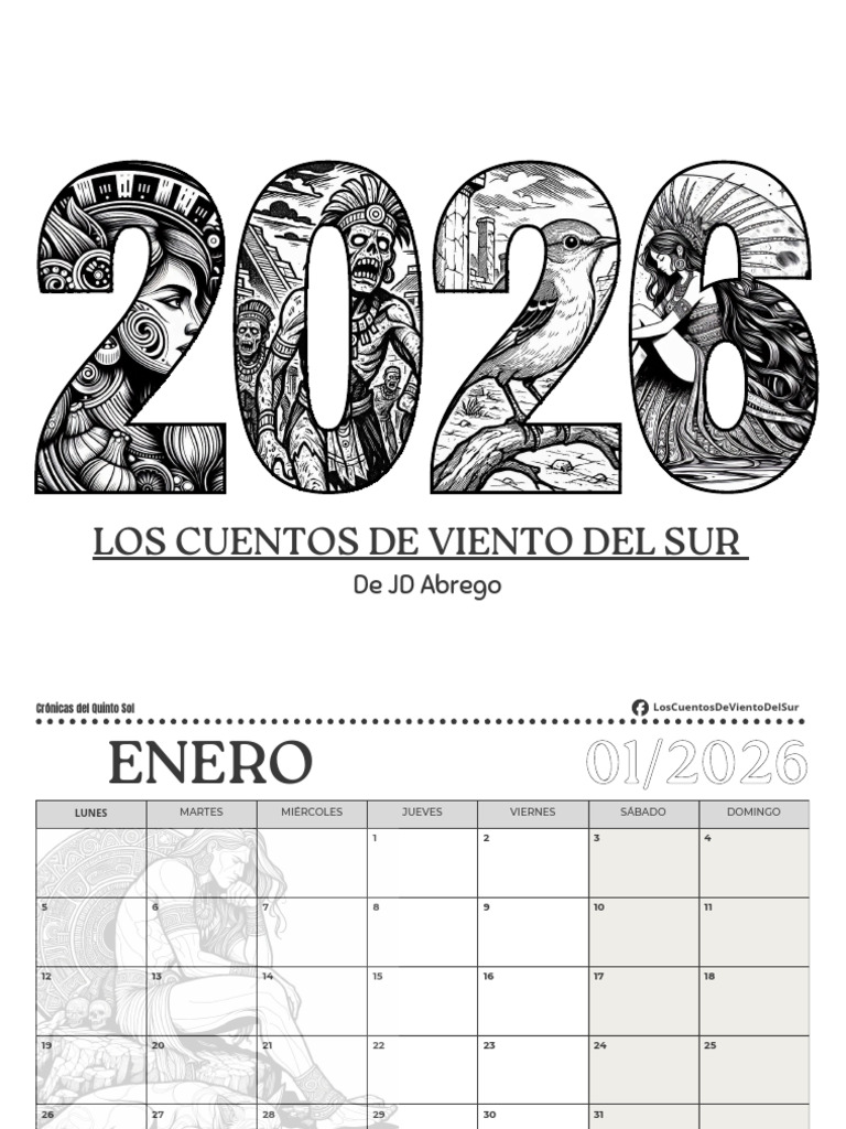 Calendario de Pared 2026 Minimalista Colorido - 20260101 - 100043 ...