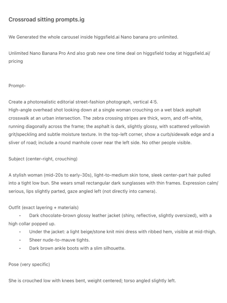 Crossroad Sitting Prompts - Ig | PDF | Clothing
