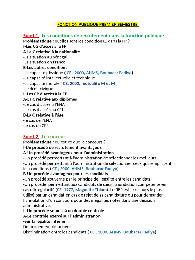 Sujet Fonction Publique | PDF | Justice | Crime et violence