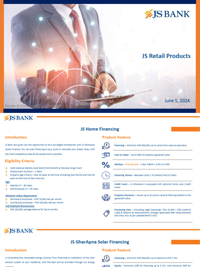 JS Retail Banking One Pagers | PDF | Credit Card | Economies
