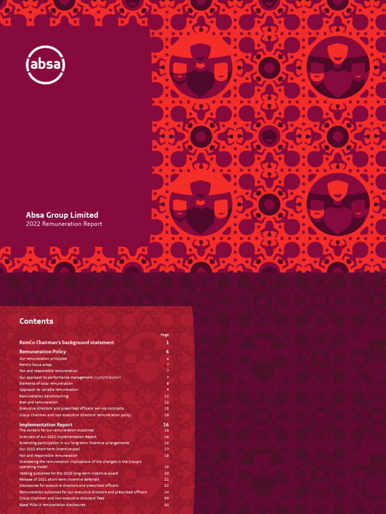 2022 Absa Group Limited Remuneration Report | PDF | Incentive ...