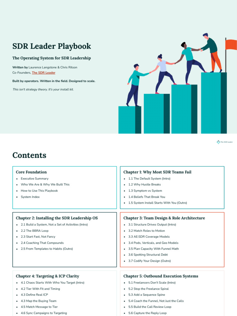 The SDR Leader Playbook | PDF | Special Drawing Rights