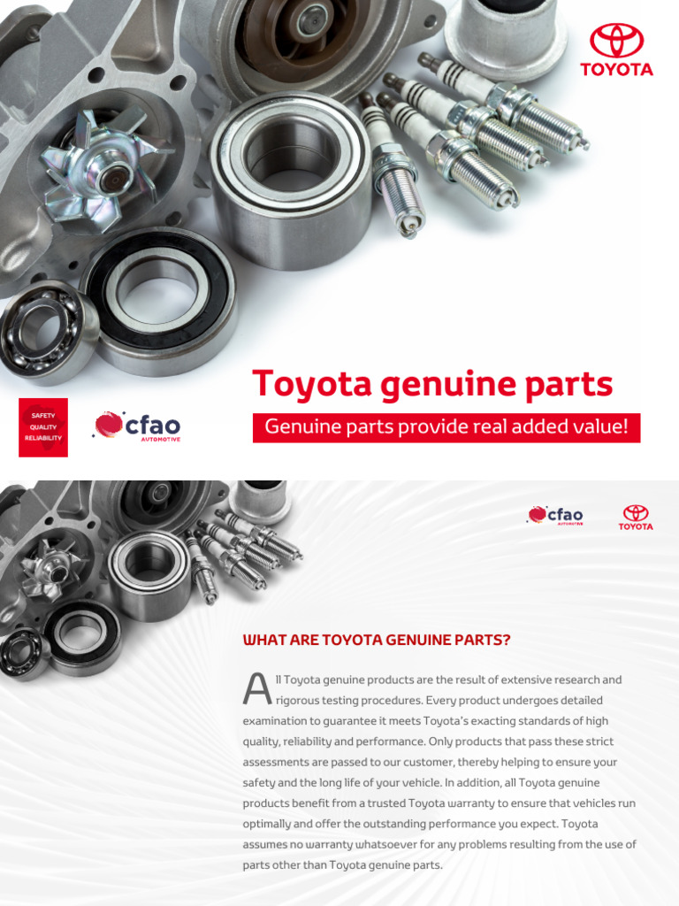 Toyota Genuine Parts Leaflets_english_new | PDF | Filtration | Brake