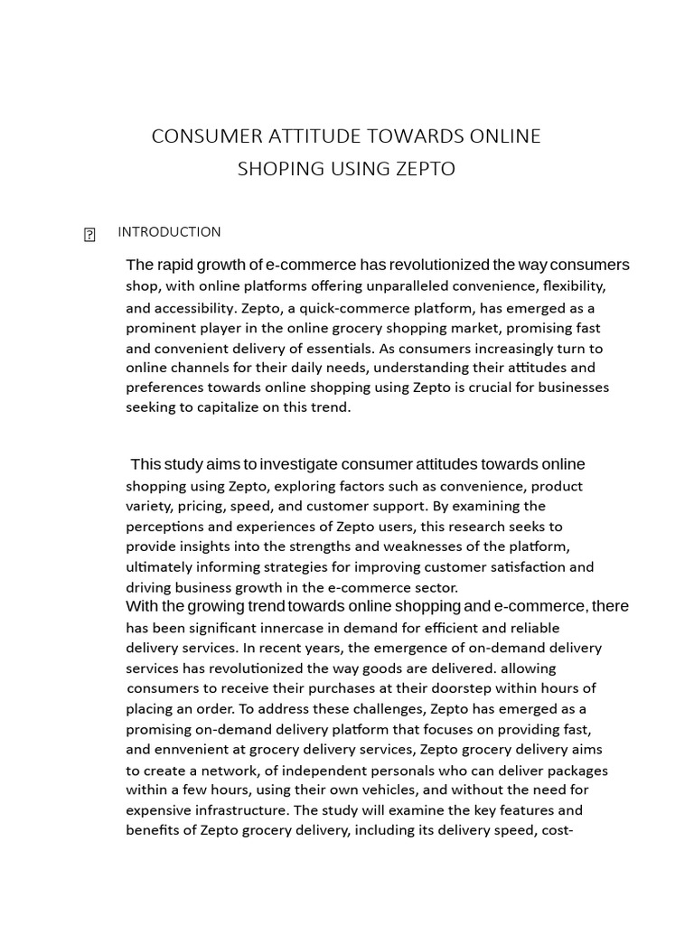 Consumer Attitude Towards Online Edited | PDF | Online Shopping | E ...