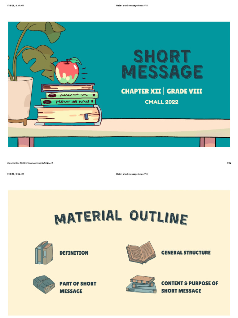 Materi Short Message Kelas VIII | PDF