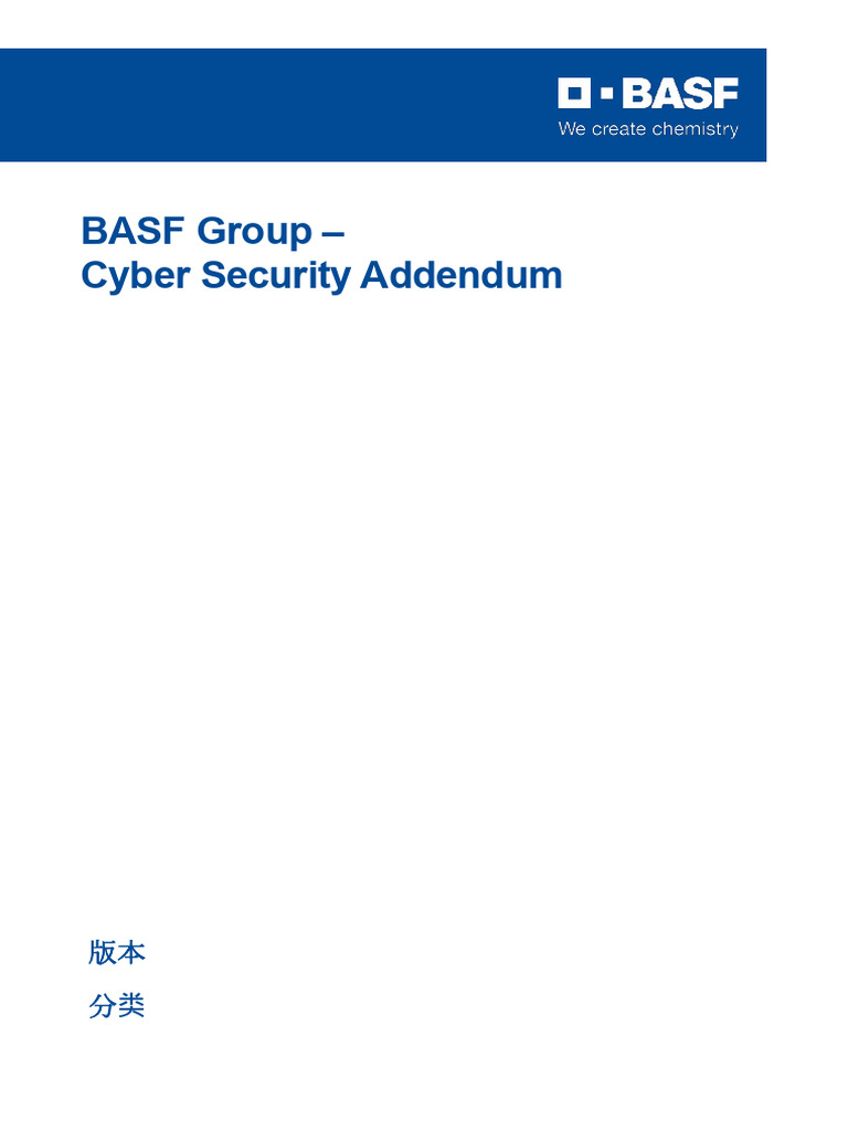 BASF Cyber Security Addendum CH | PDF