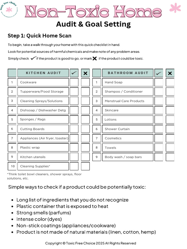 Non Toxic Home Audit Goals 3 | PDF | Home Appliance | Laundry
