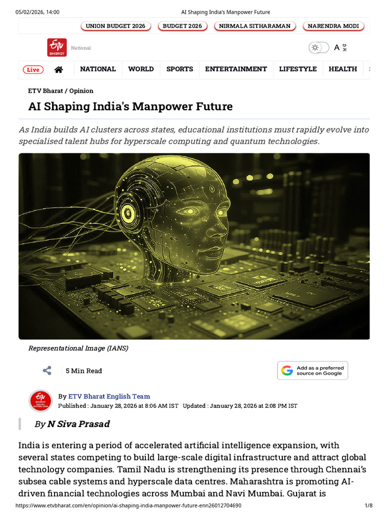 AI Shaping India's Manpower Future | PDF | Data Center | Artificial ...
