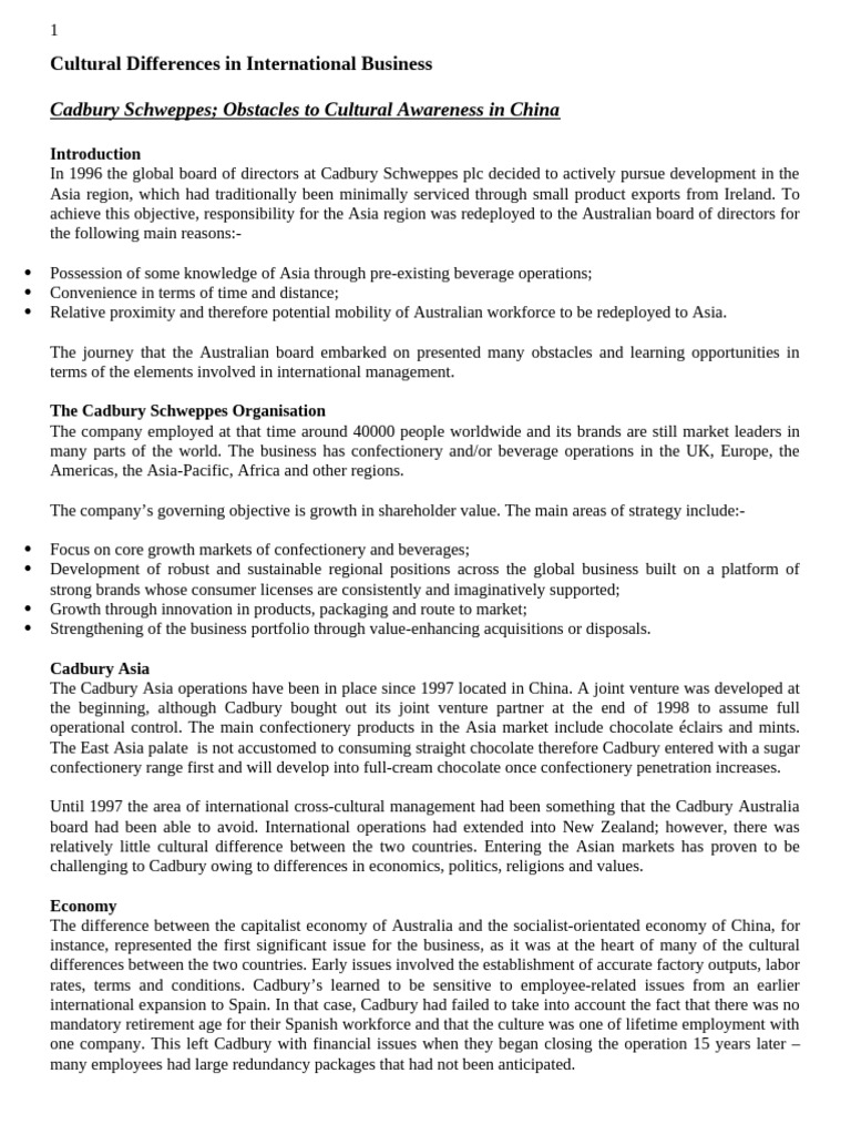 Case 3 - Cultural Differences in International Business | PDF | Economies