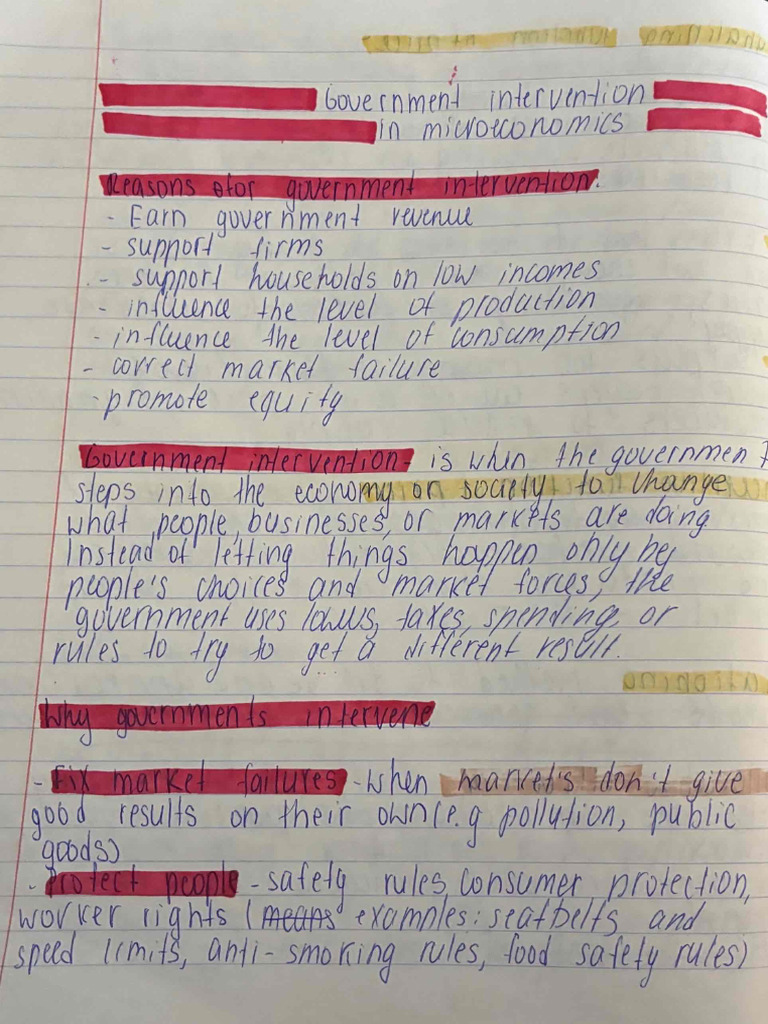 Gov Intervantion Notes | PDF