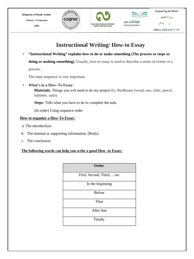 G6 - Instructional Writing | PDF