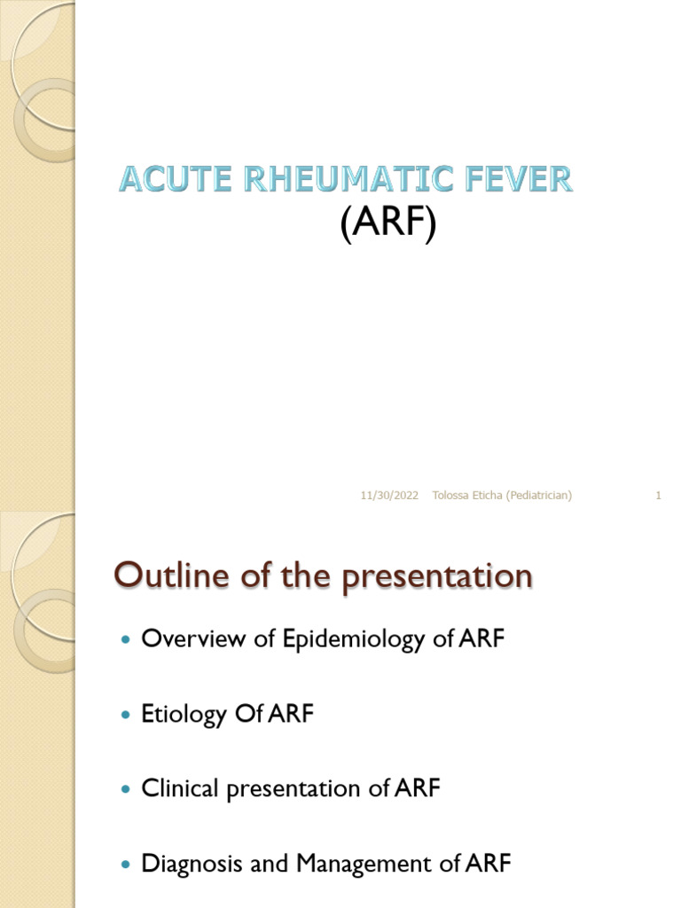 ARF A2AAp | PDF | Medical Specialties | Diseases And Disorders