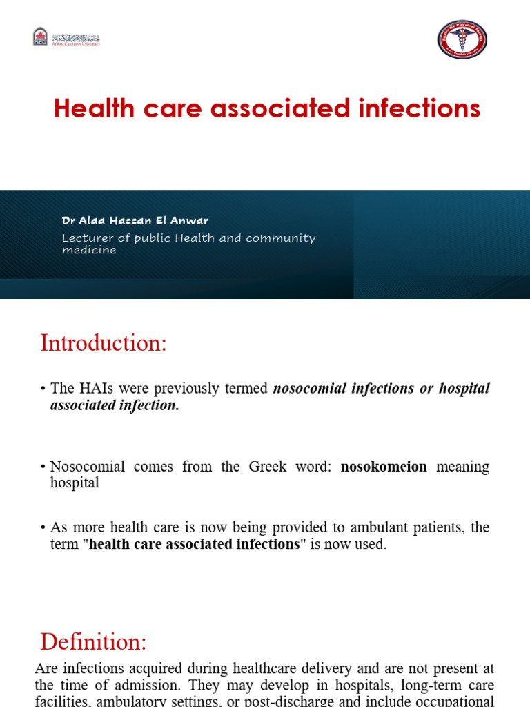 Health Care Associated Infections | PDF | Hand Washing | Hospital ...